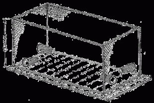 Большая стационарная ловушка для отлова уток<br />(по: В. Панченко, 1976)