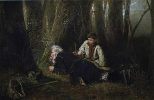 Василий Григорьевич Перов (1834–1882)<br /> Птицелов (1870). Государственная Третьяковская галерея